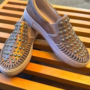 J/slide NYC studded slip-ons